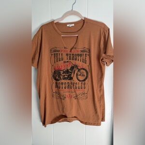Maurices Graphic Motorcycle Tee Full Throttle Vintage Style Women’s Medium